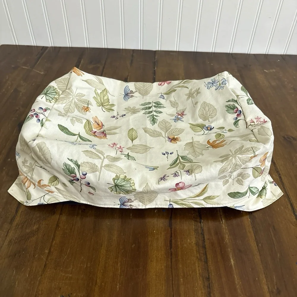 Longaberger Large Rectangle Storage Basket Liner Botanical Fields EUC